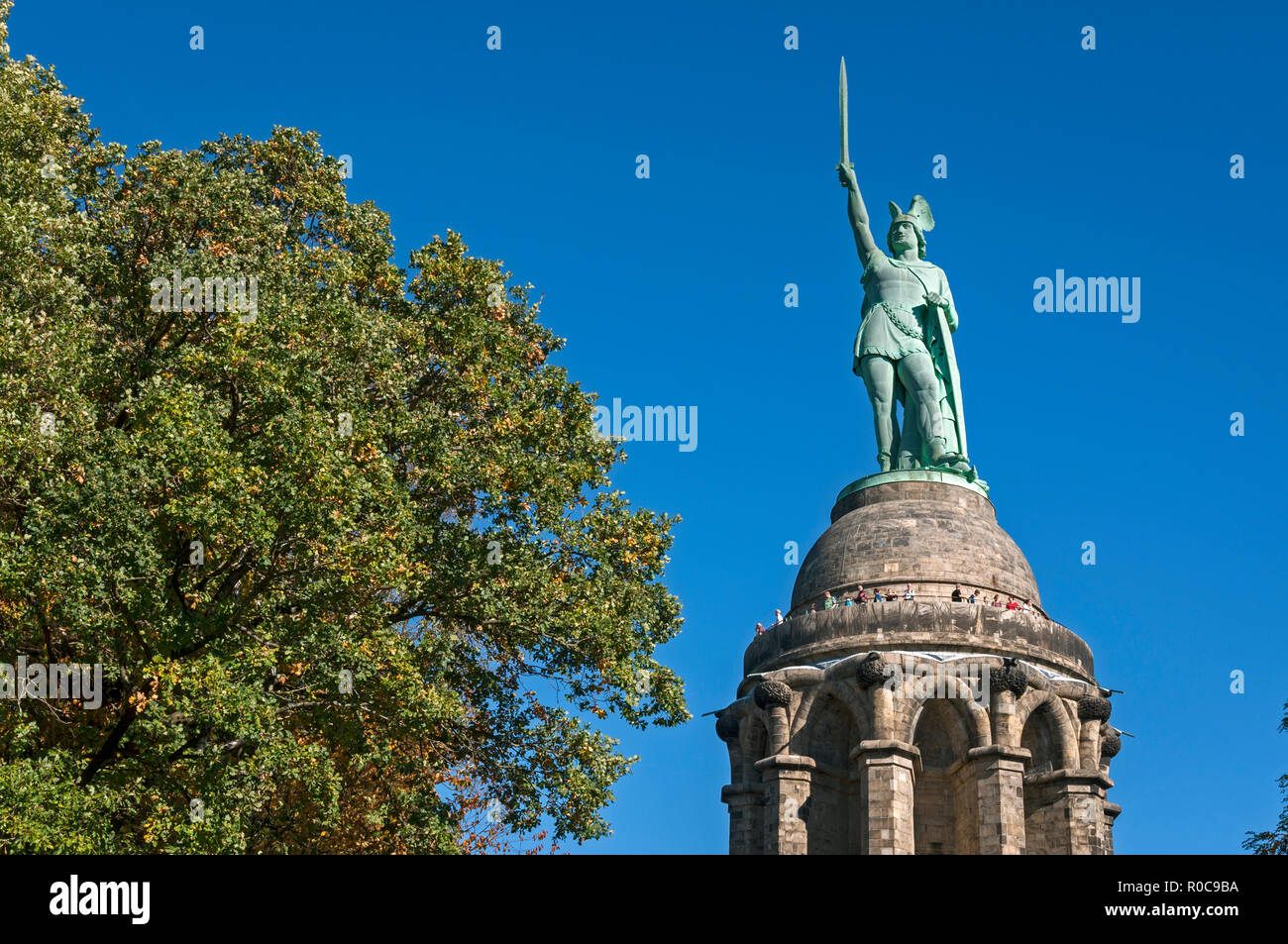 Il monumento di Hermann vicino a Detmold, Renania settentrionale-Vestfalia (Germania). Foto Stock