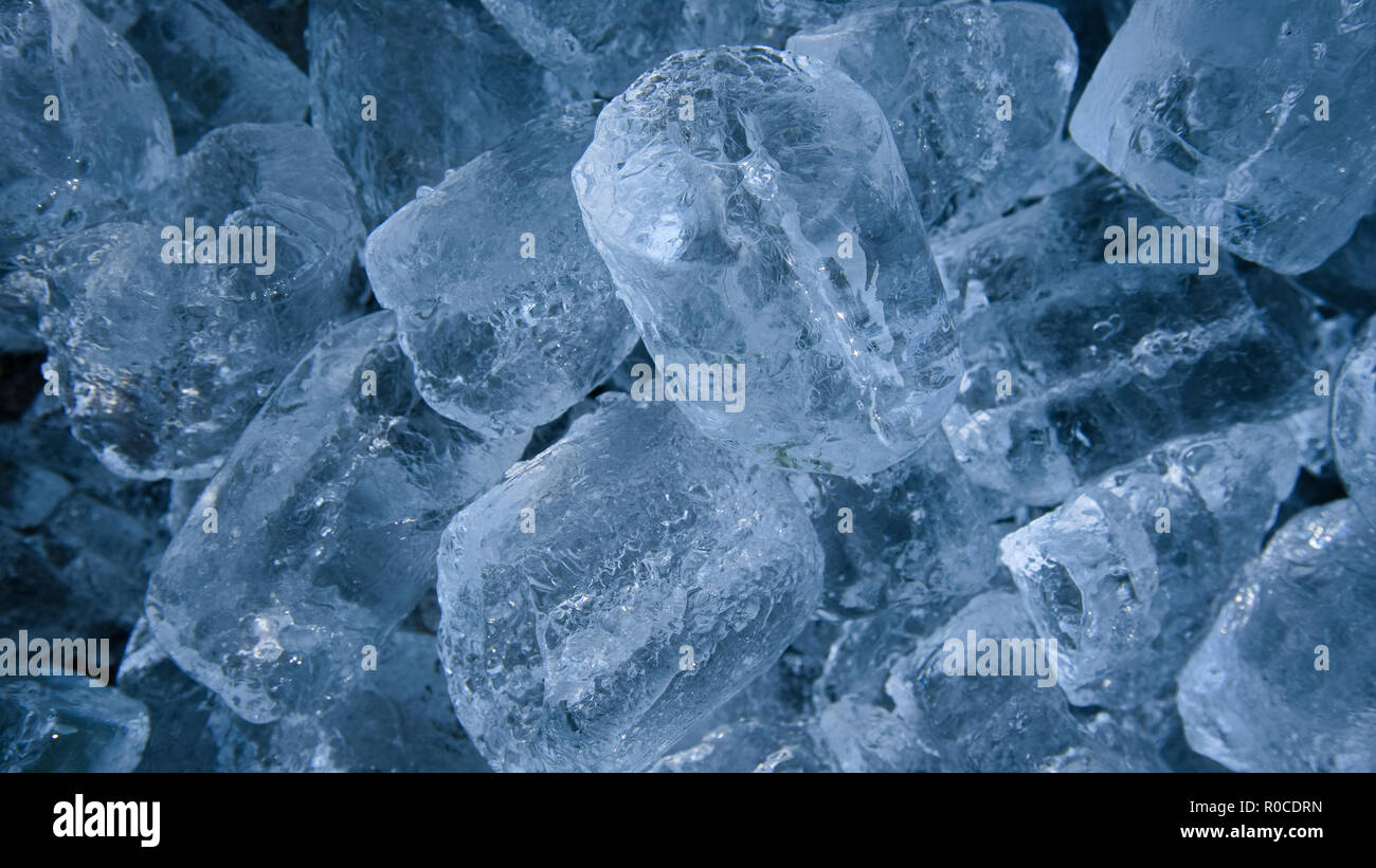 Close-up di tubo di ghiaccio tessitura usata come sfondo. Foto Stock