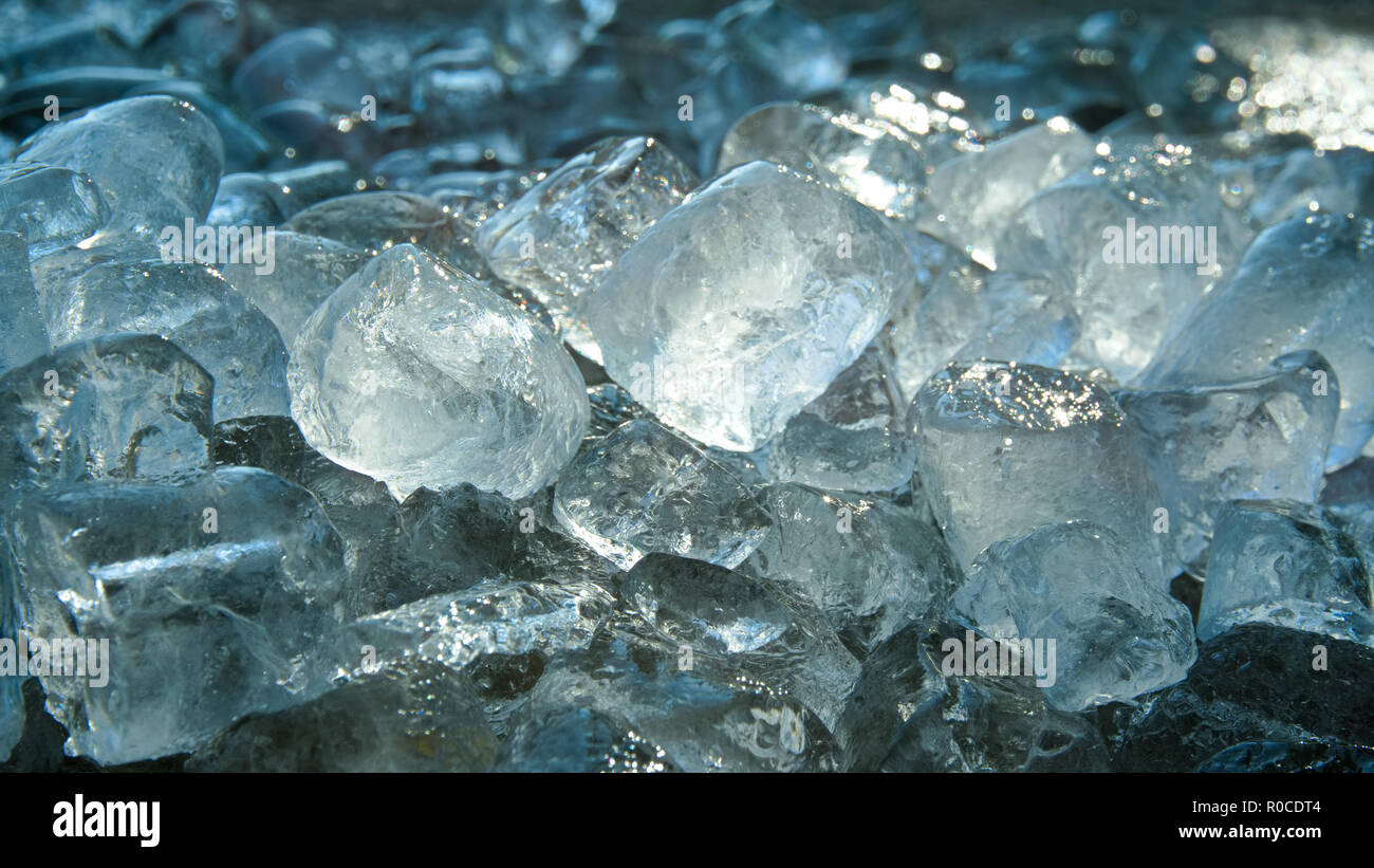 Close-up di tubo di ghiaccio tessitura usata come sfondo. Foto Stock