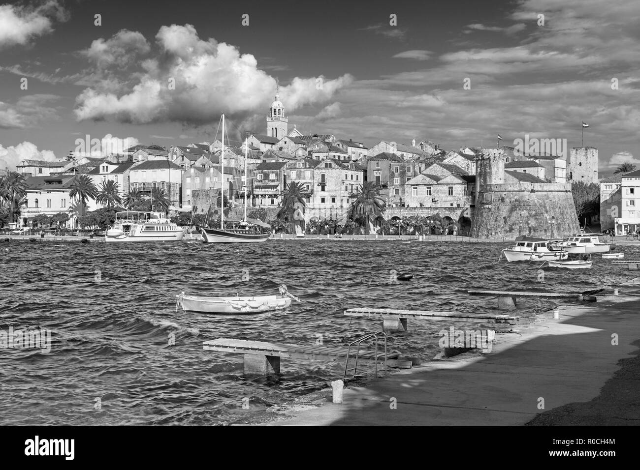Croazia - La vecchia città di Korcula. Foto Stock