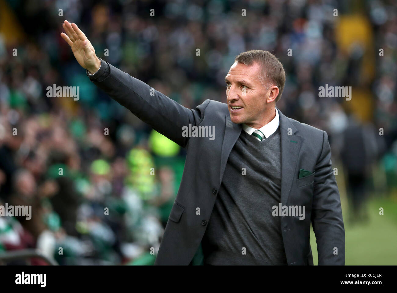 Il direttore celtico Brendan Rodgers durante la partita della Ladbrokes Scottish Premier League al Celtic Park di Glasgow. PREMERE ASSOCIAZIONE foto. Data immagine: Sabato 3 novembre 2018. Vedi PA storia CALCIO Celtic. Il credito fotografico dovrebbe essere: Jane Barlow/PA Wire. Foto Stock