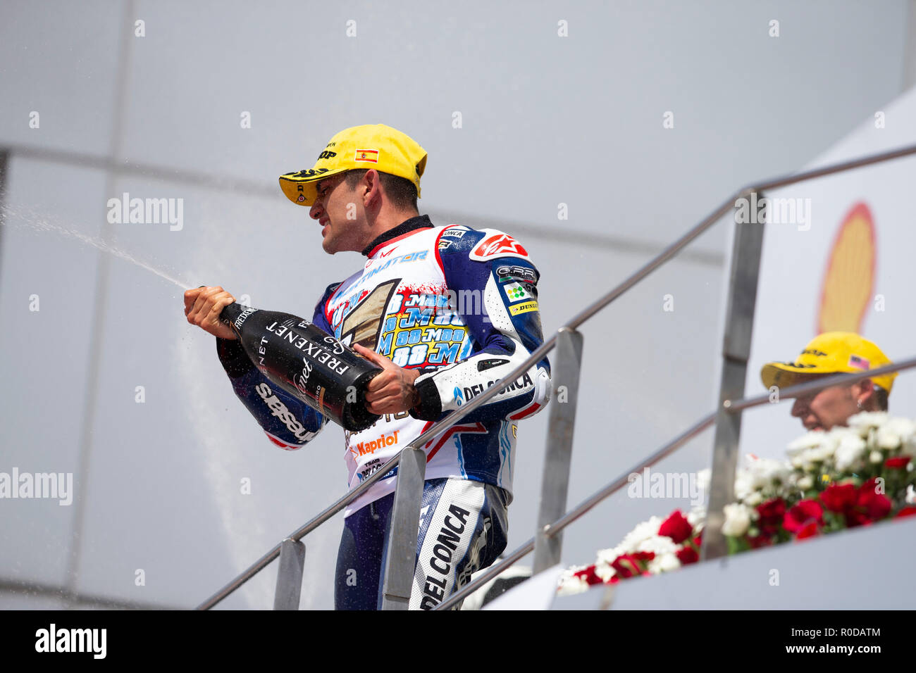 Sepang International Circuit di Sepang, in Malesia. 4 Novembre, 2018. MotoGP della Malesia, il giorno della gara; del Conca GRESINI Moto4 pilota Jorge Martin vince la Moto3 in gara per diventare moto3 campione del mondo Credito: Azione Sport Plus/Alamy Live News Foto Stock