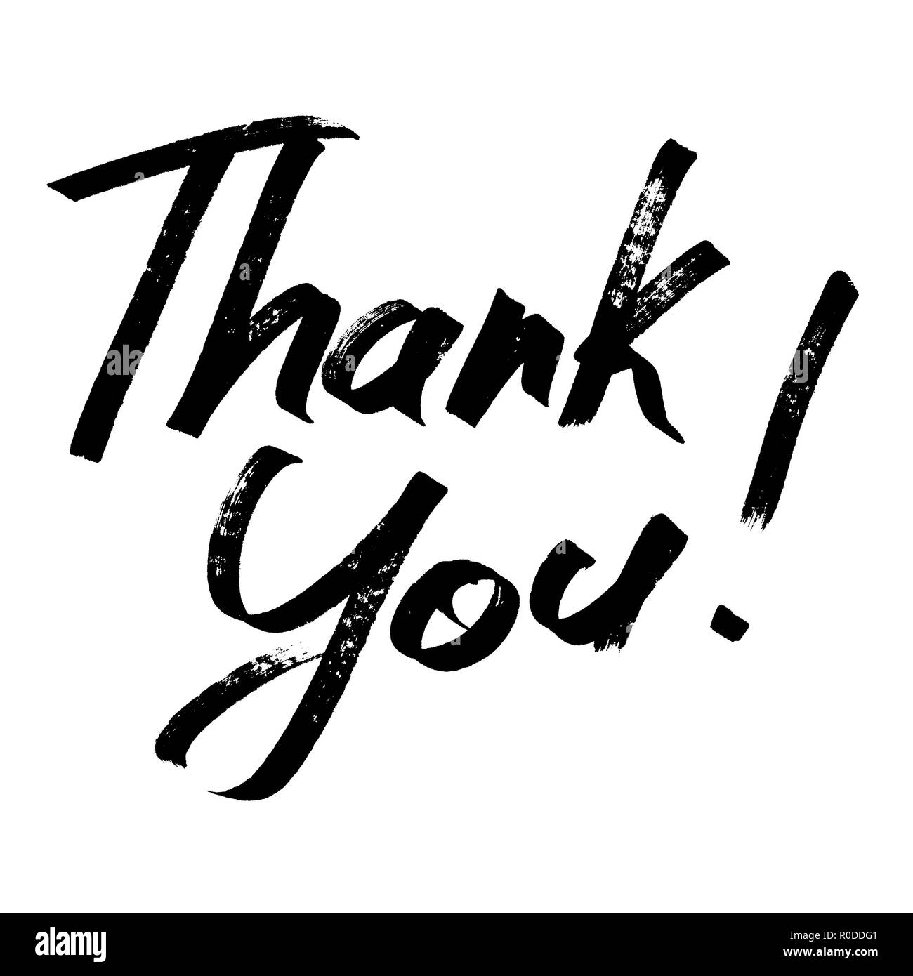 Grazie a/a - moderno calligrafia, disegnati a mano pennarello scritte Foto Stock