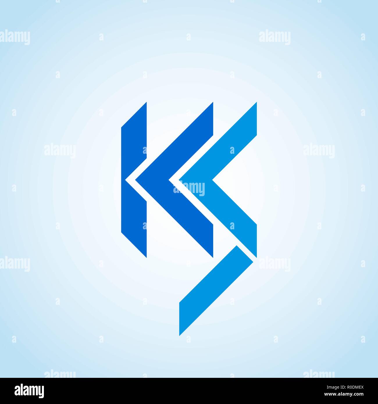 KS, ICS o LCS logo azienda template vettoriale. Illustrazione Vettoriale