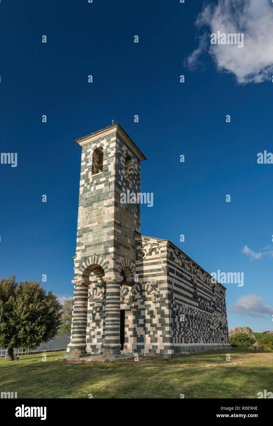 La Chiesa di San Michele, 1280, in stile romanico-pisano, in Murato, Il Nebbio regione, Haute-Corse reparto, Corsica, Francia Foto Stock