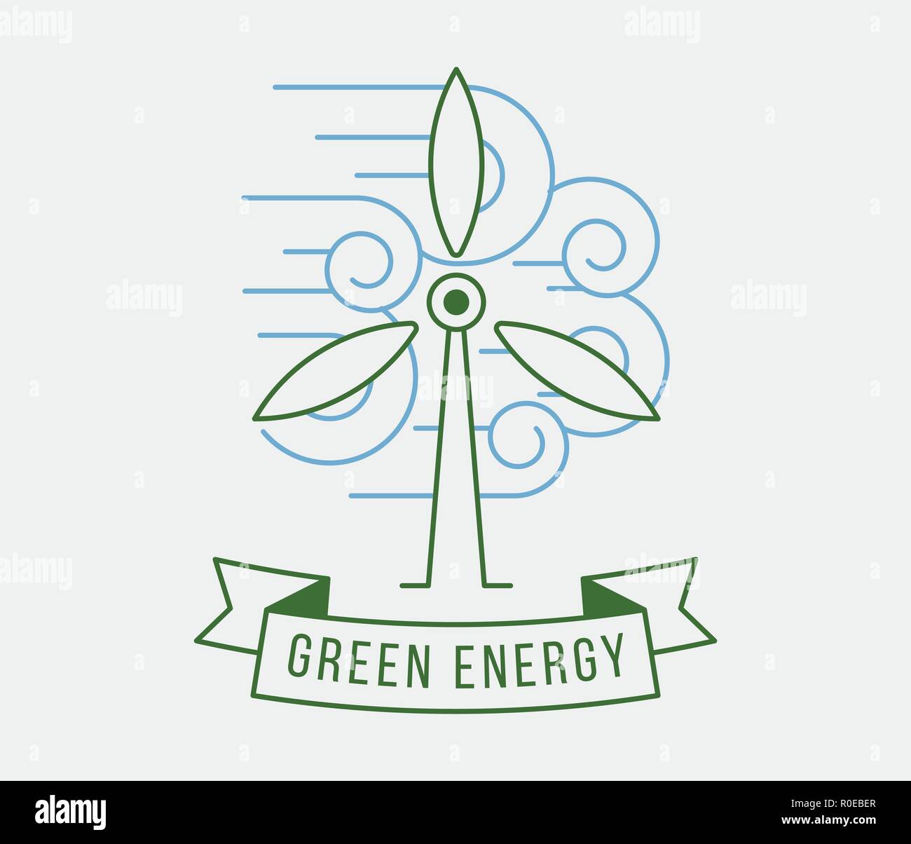 Bio verde e cordiale è una illustrazione vettoriale per qualsiasi impiego Illustrazione Vettoriale