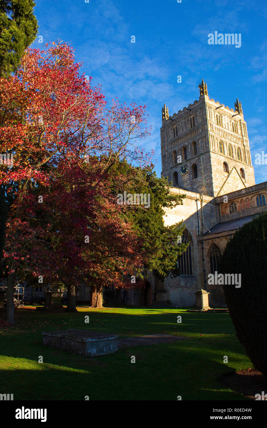 Tewkesbury Abbey, Tewkesbury, Regno Unito Foto Stock