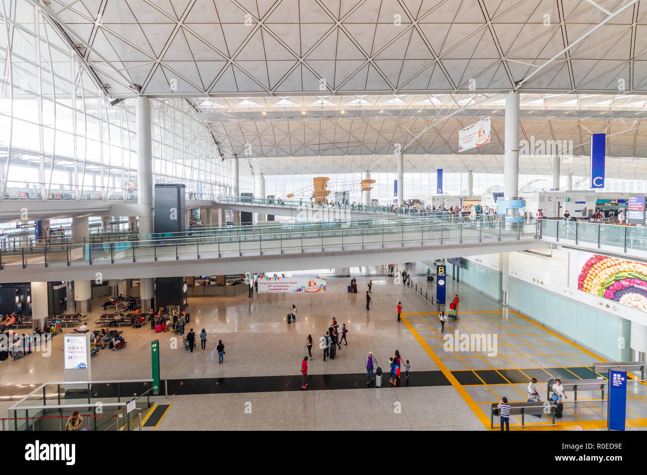 All'interno di Hong Kong International Airport Foto Stock