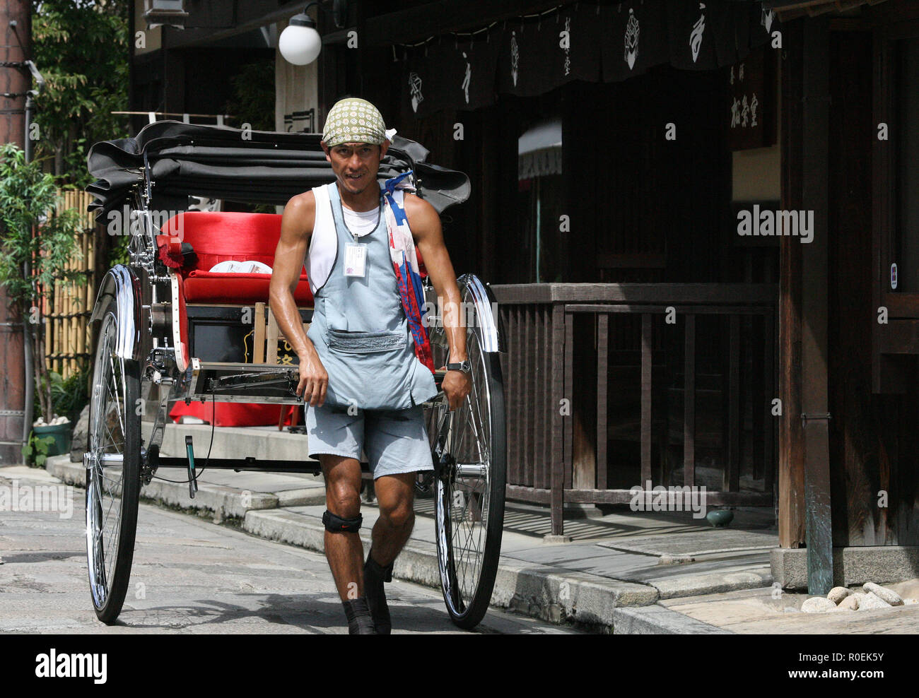 In rickshaw Kyoto in Giappone Foto Stock