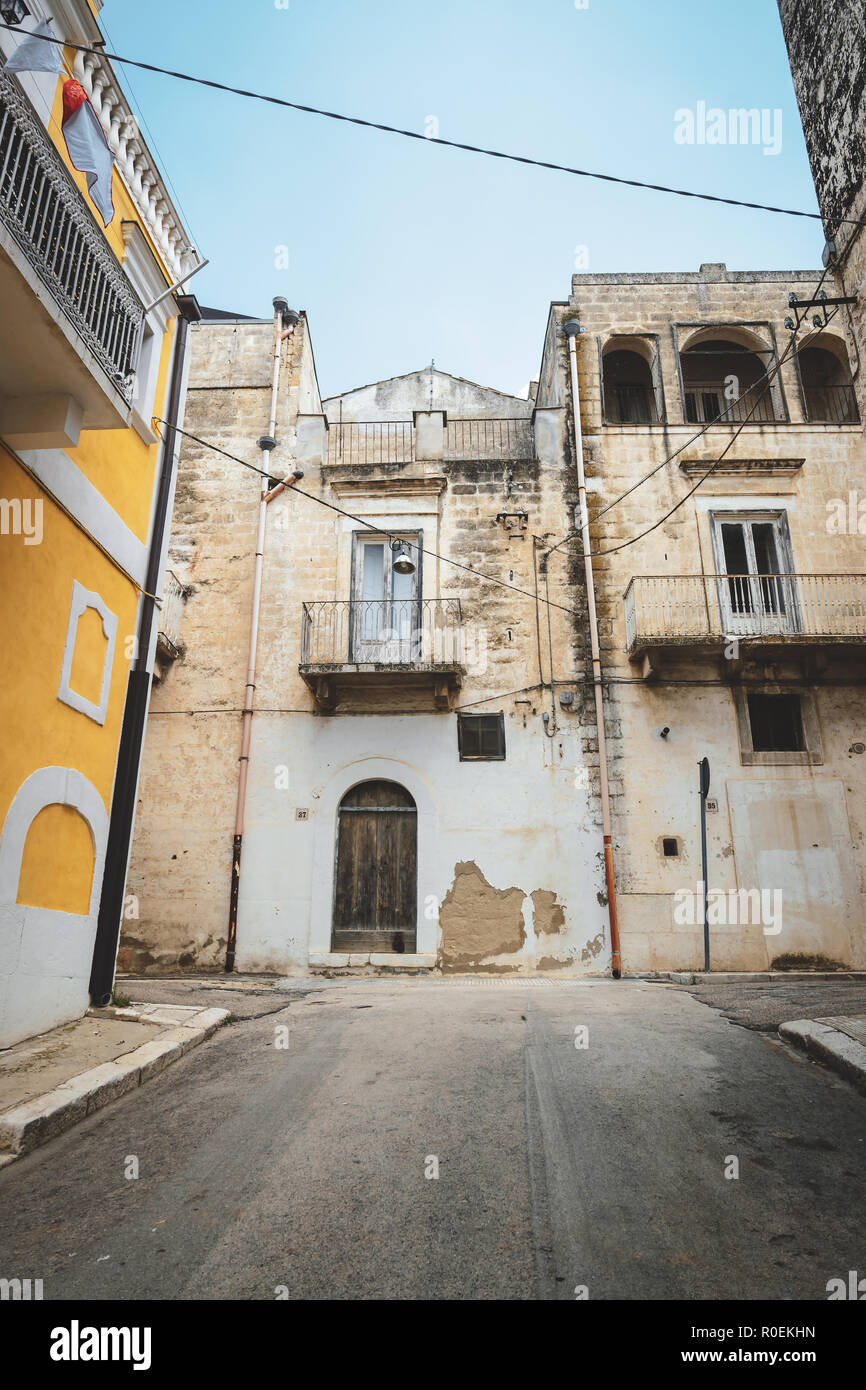 Il vecchio villaggio di Spinazzola in Puglia, Italia Foto Stock