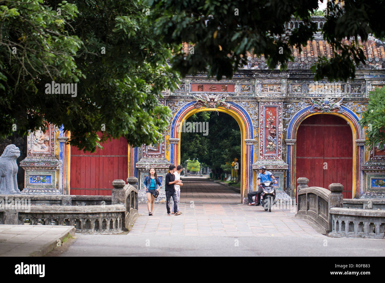 Antica cittadella di Hue, Vietnam Foto Stock