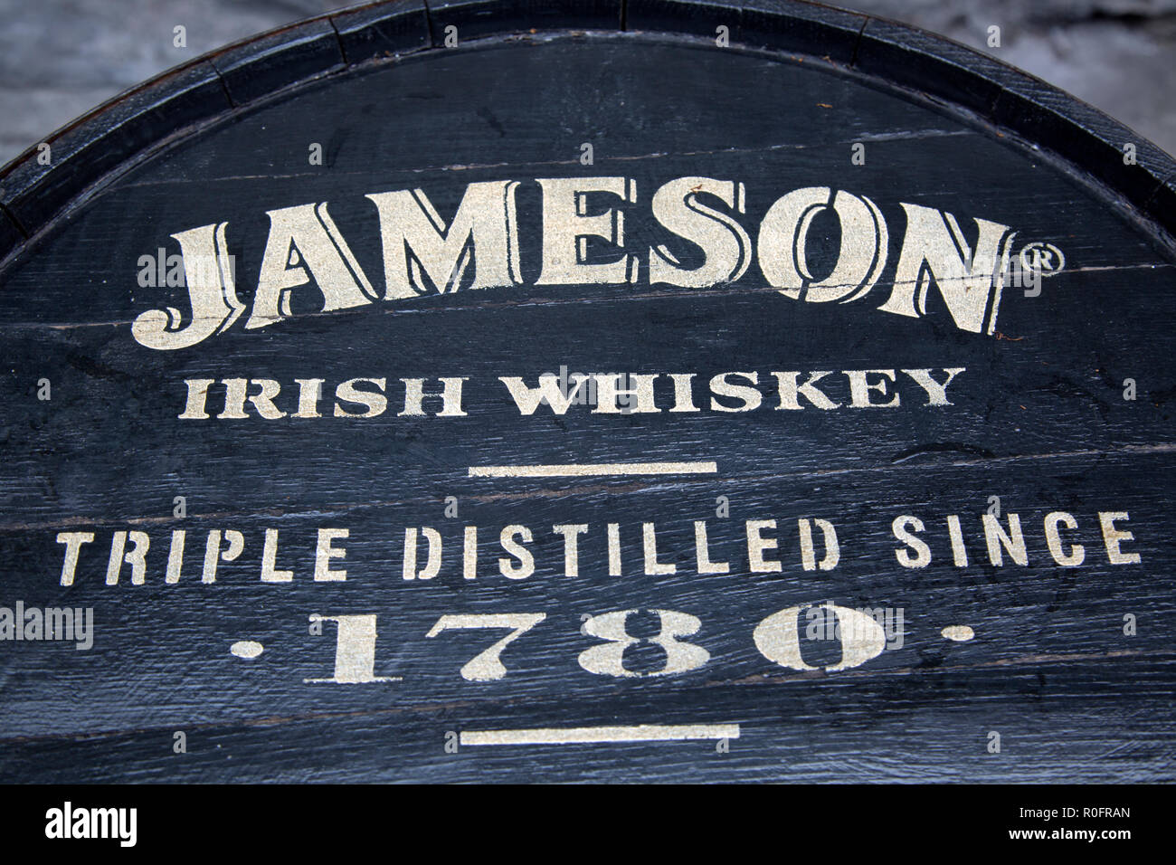 Jameson Irish Whiskey canna, Dublino, Irlanda Foto Stock