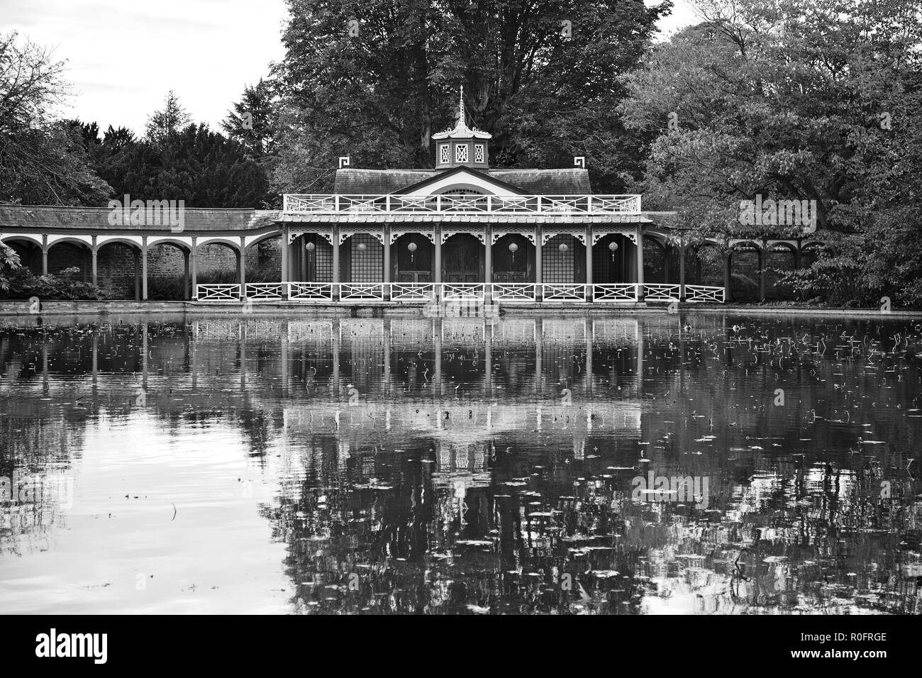 Woburn Abbey terreno e giardini, Bedford, Inghilterra Foto Stock