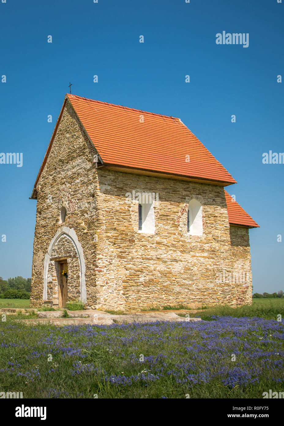 Chiesa di Santa Margherita di Antiochia, vicino Kopcany, Slovacchia, è uno dei ancora in piedi chiese per le quali la maggiore origine Moravo è considerato. Foto Stock