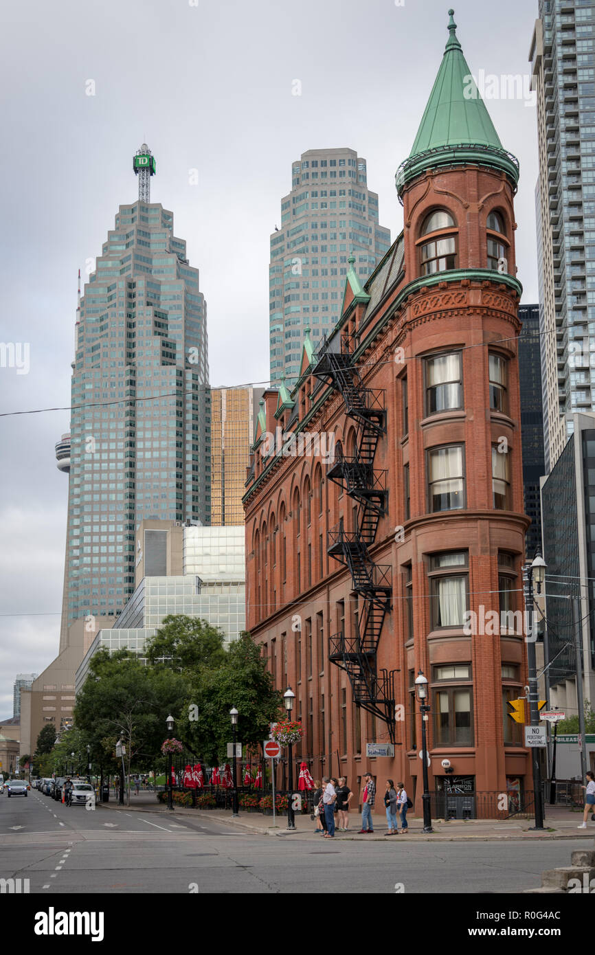 Gooderham Flat Iron Building, Toronto, Ontario, Canada Foto Stock