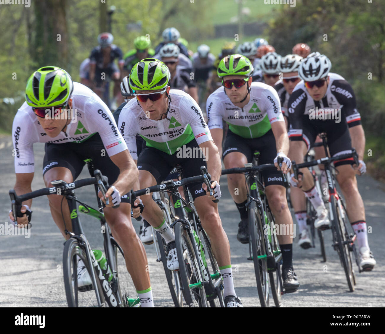 Tour de Yorkshire 2018, Burnsall nel Yorkshire Dales Foto Stock