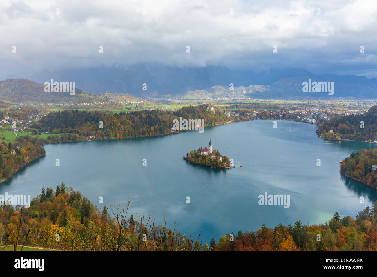 Lago di Bled Slovenia Foto Stock