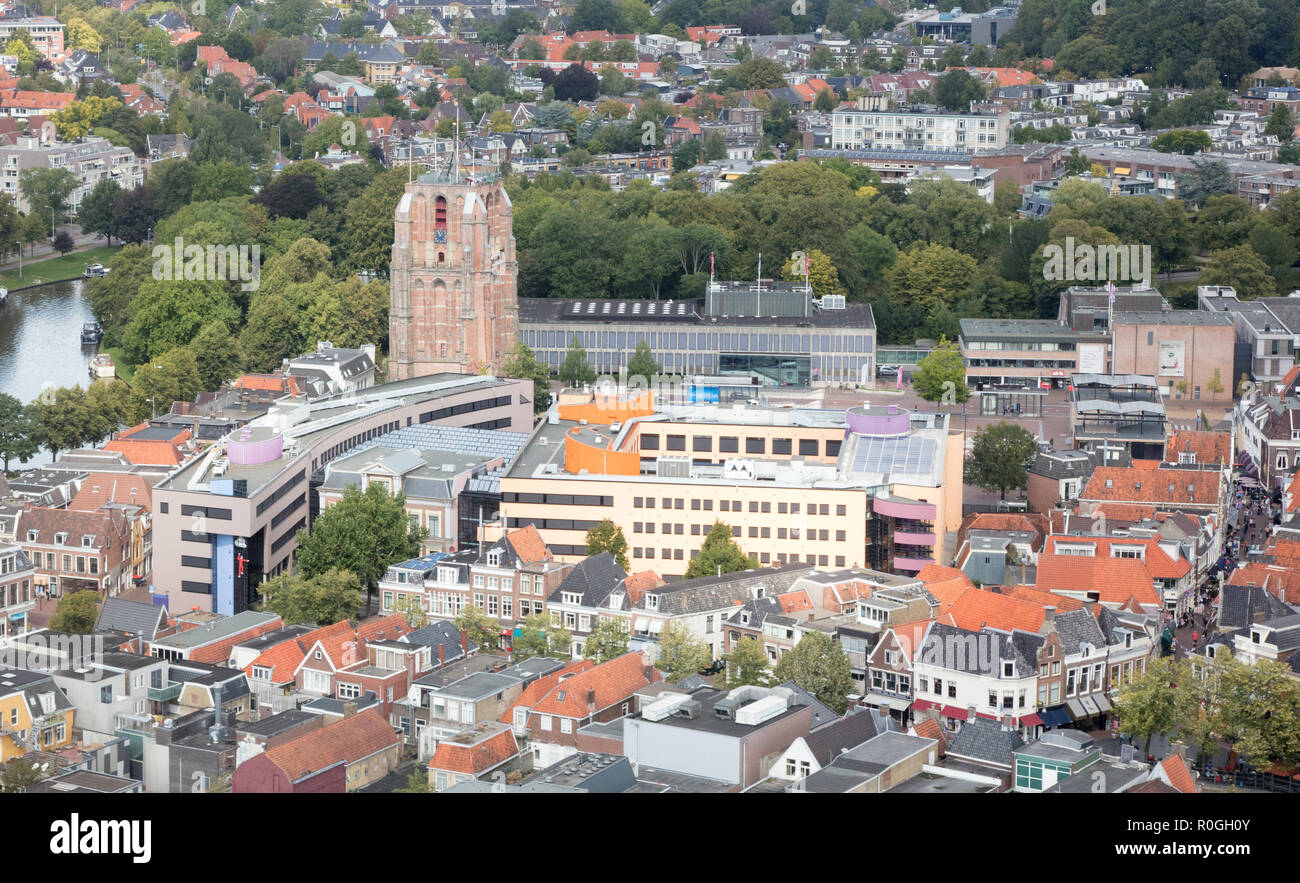 Leeuwarden, Paesi Bassi, 1 settembre 2018 - Veduta aerea Leeuwarden, la capitale della cultura 2018, nei Paesi Bassi il 1 settembre 2018. Foto Stock