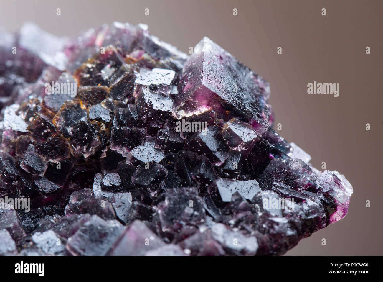 Fluorite campione minerale rock pietra preziosa gemma di quarzo Foto Stock