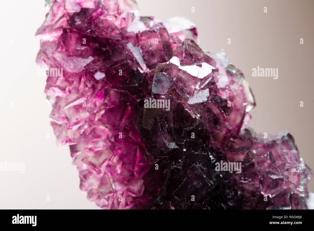 Fluorite campione minerale rock pietra preziosa gemma di quarzo Foto Stock