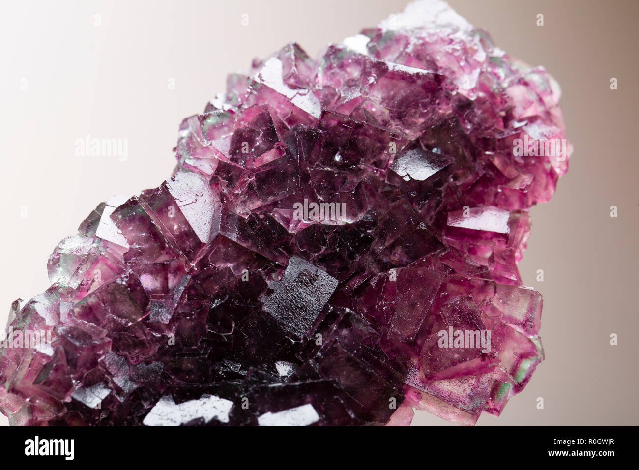 Fluorite campione minerale rock pietra preziosa gemma di quarzo Foto Stock