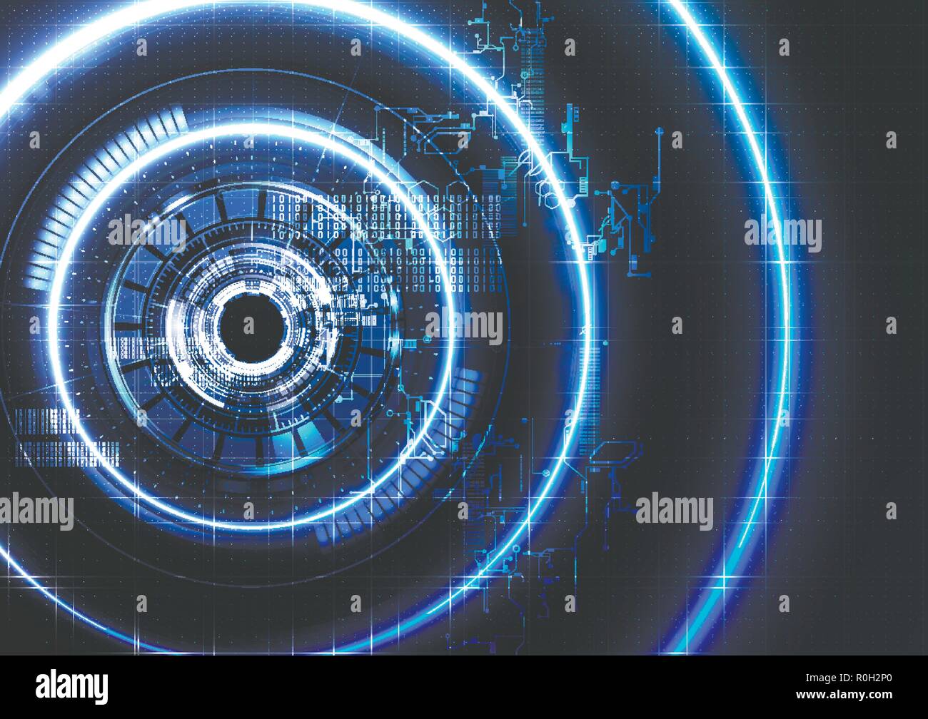 Tecnologico interfaccia intelligente collegamento sfondo astratto disegno vettoriale Illustrazione Vettoriale