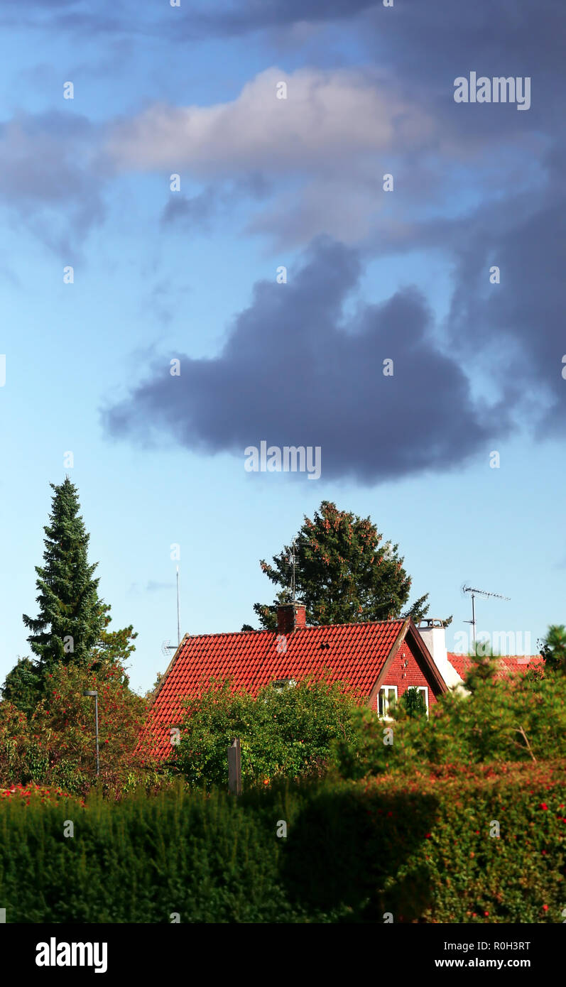 Tipica villa danese vicino a Copenhagen consente di deselezionare Foto Stock