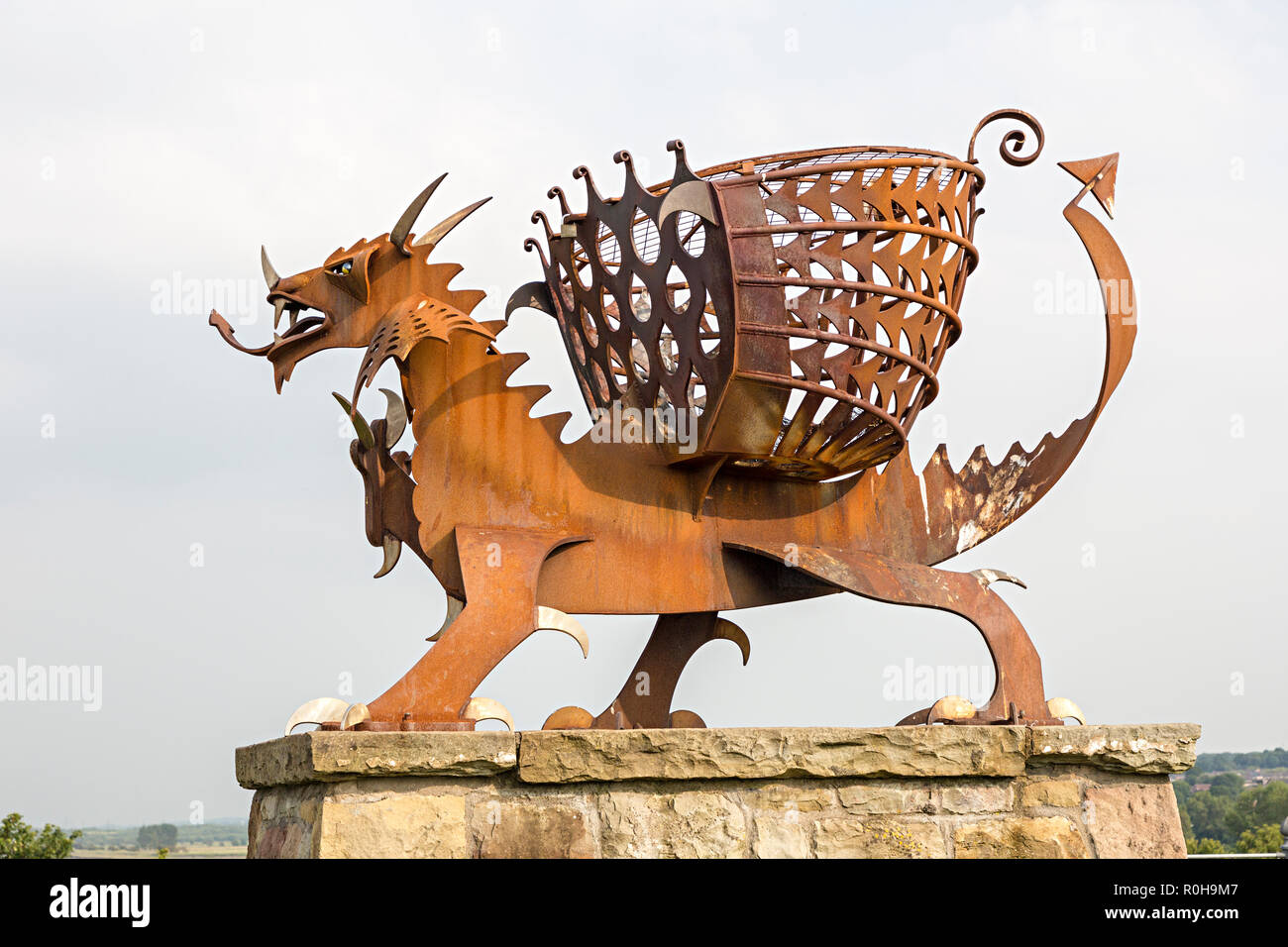 Giubileo Bagillt Beacon, Selce, Flintshire, Wales, Regno Unito Foto Stock