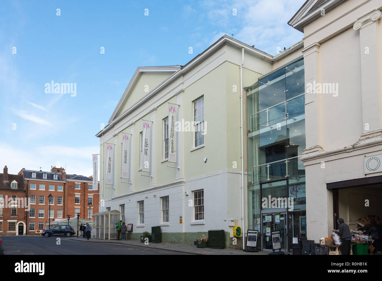 Ludlow Assembly Rooms di Ludlow Shropshire che è un cinema e intrattenimento dal vivo venue Foto Stock