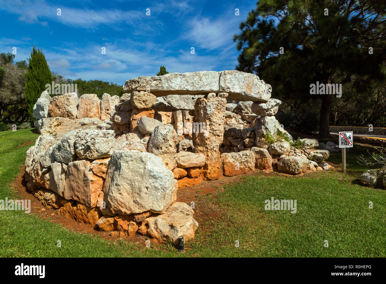 Biniparratx Petit. Sito archeologico da circa IX secolo B C. Foto Stock