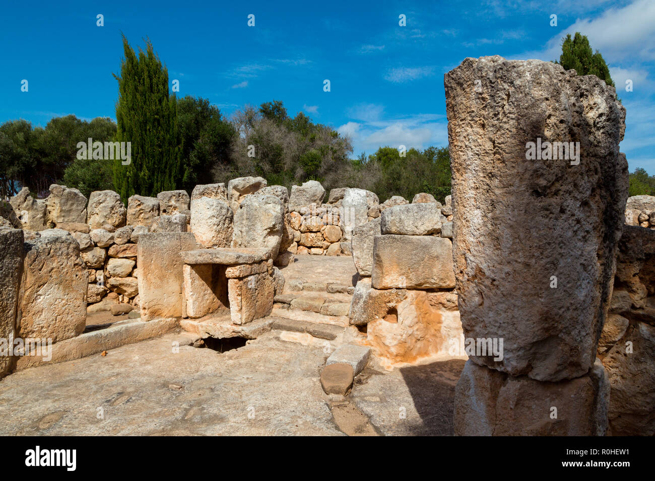 Biniparratx Petit. Sito archeologico da circa IX secolo B C. Foto Stock