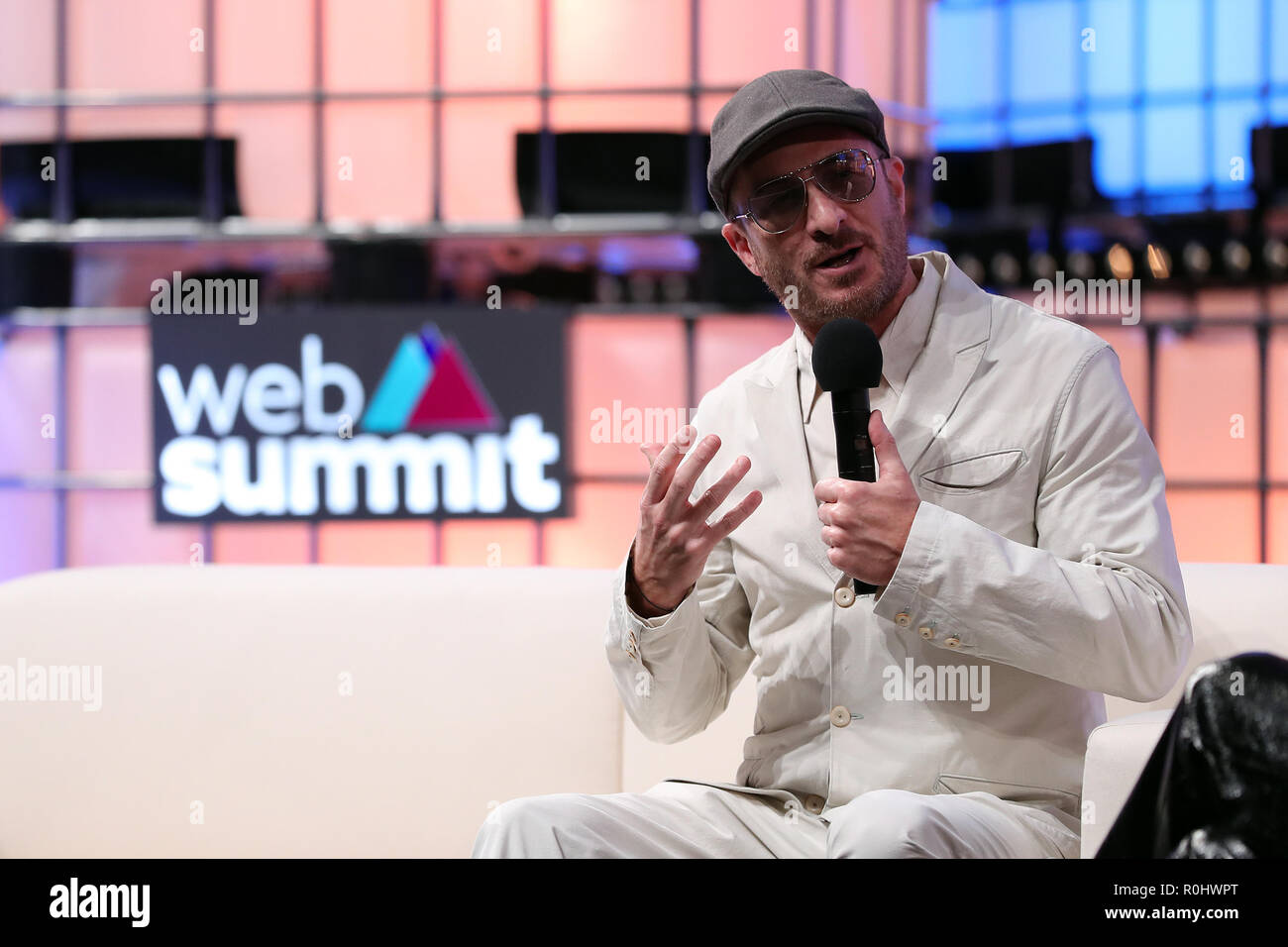 Lisbona, Portogallo. 5 Novembre, 2018. Protozoi Pictures' Director Darren Aronofsky parla durante il Vertice Web 2018 a Lisbona, in Portogallo il 5 novembre 2018. Credito: Pedro Fiuza/ZUMA filo/Alamy Live News Foto Stock