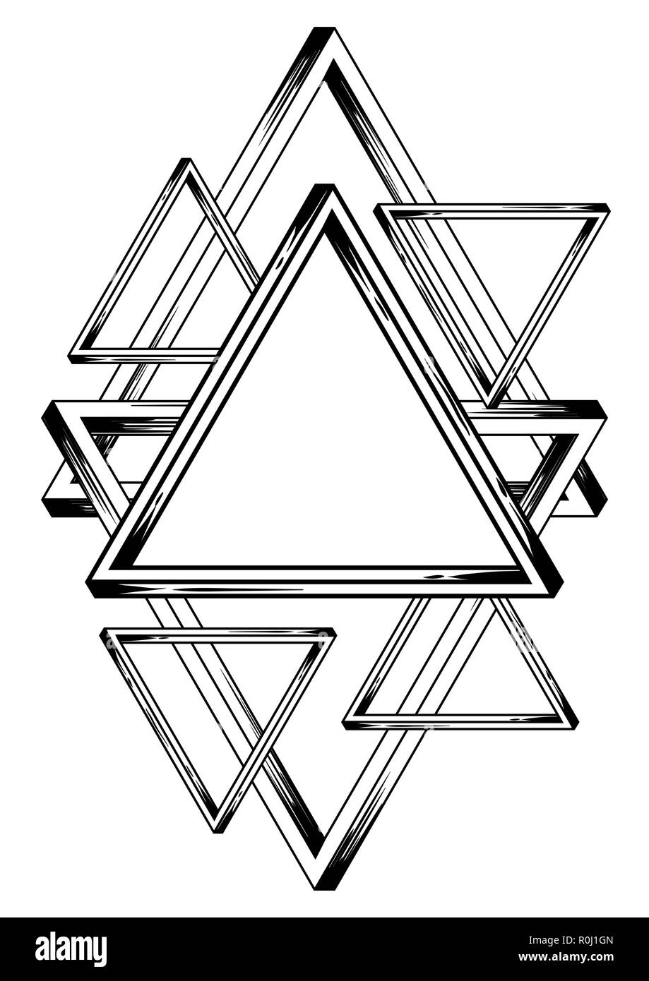 Impossibile triangoli infinito dello sfondo. Illustrazione Vettoriale