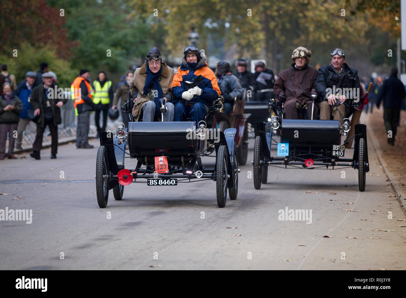 Bonhams Londra a Brighton Veteran Car Run 2018, il più antico del mondo evento motoristico con alcuni dei più grandi macchine d'epoca rendono il 60 miglia di viaggio Foto Stock