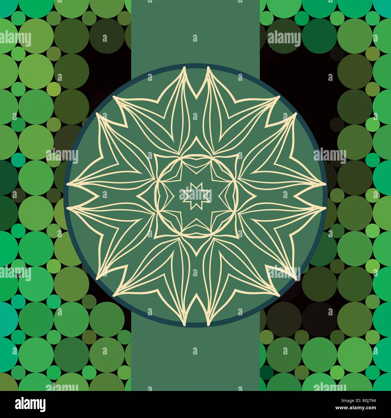 Mandala vettore triangolo Illustrazione Vettoriale