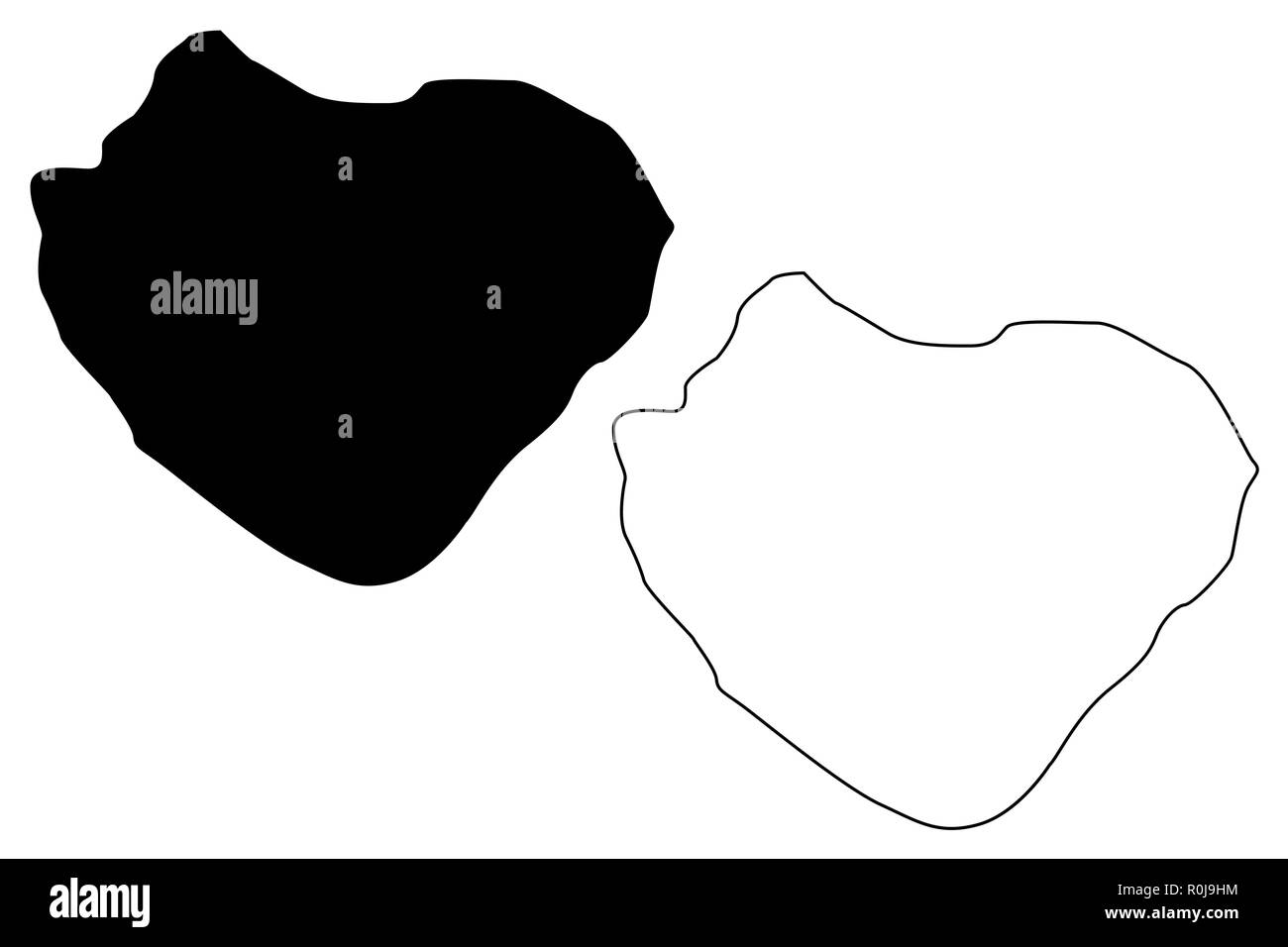 Isola Wowoni (suddivisioni di Indonesia, Province di Indonesia) mappa illustrazione vettoriale, scribble schizzo Wawonii mappa Illustrazione Vettoriale
