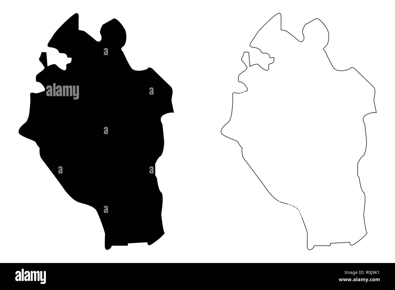Isola di Kabaena (suddivisioni di Indonesia, Province di Indonesia) mappa illustrazione vettoriale, scribble schizzo Kabaena mappa Illustrazione Vettoriale