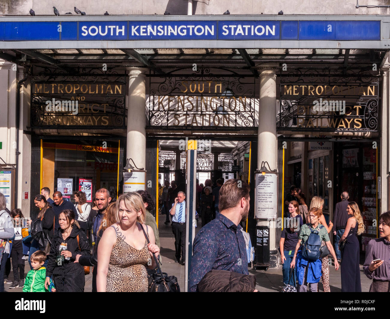 La stazione di South Kensington, Londra Foto Stock