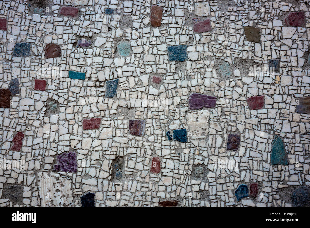 Roman modello realizzato da pavimento a mosaico e pareti Foto Stock