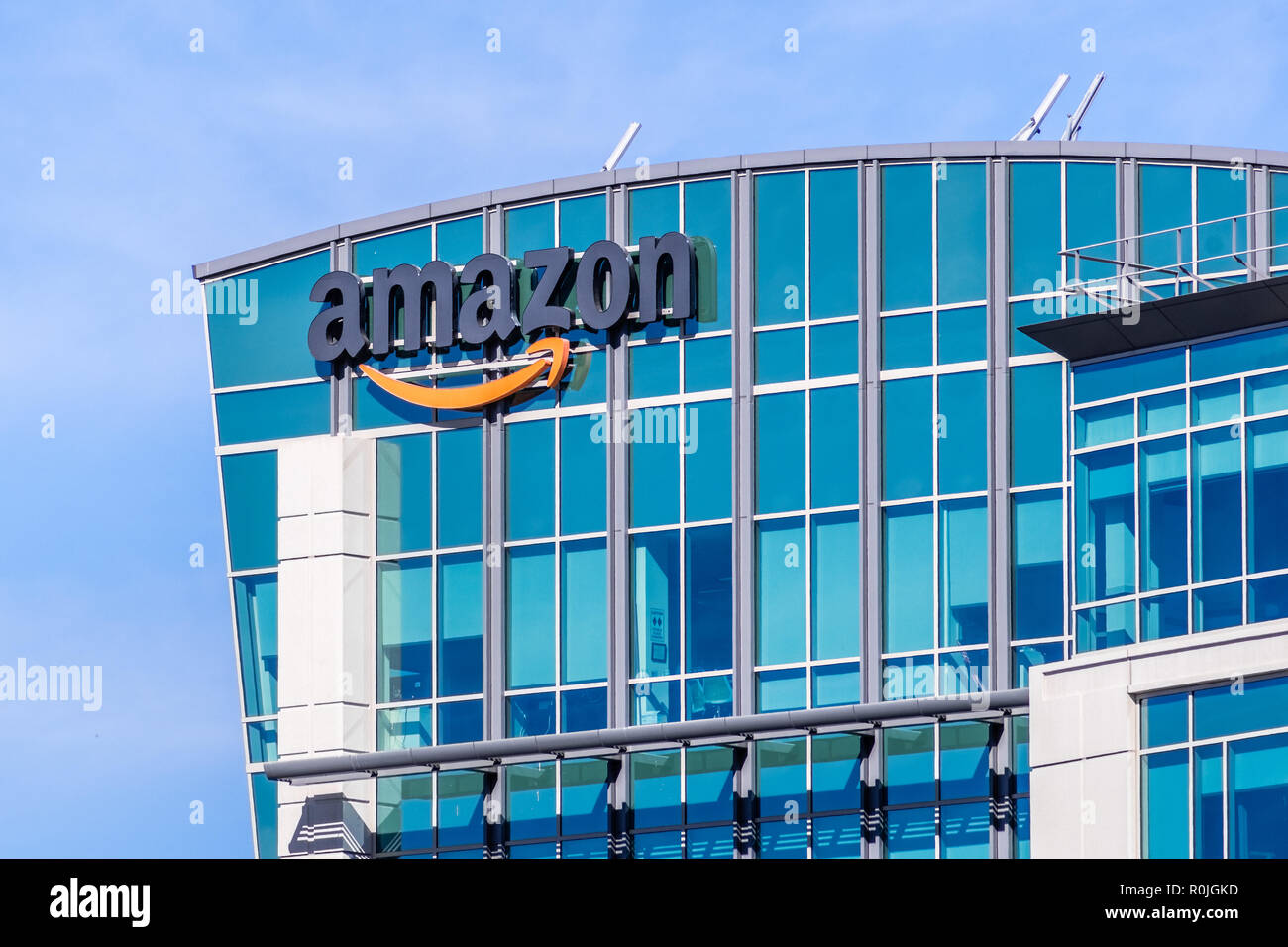 2 novembre 2018 Sunnyvale / CA / STATI UNITI D'AMERICA - Amazon sede nella Silicon Valley, San Francisco Bay Area Foto Stock