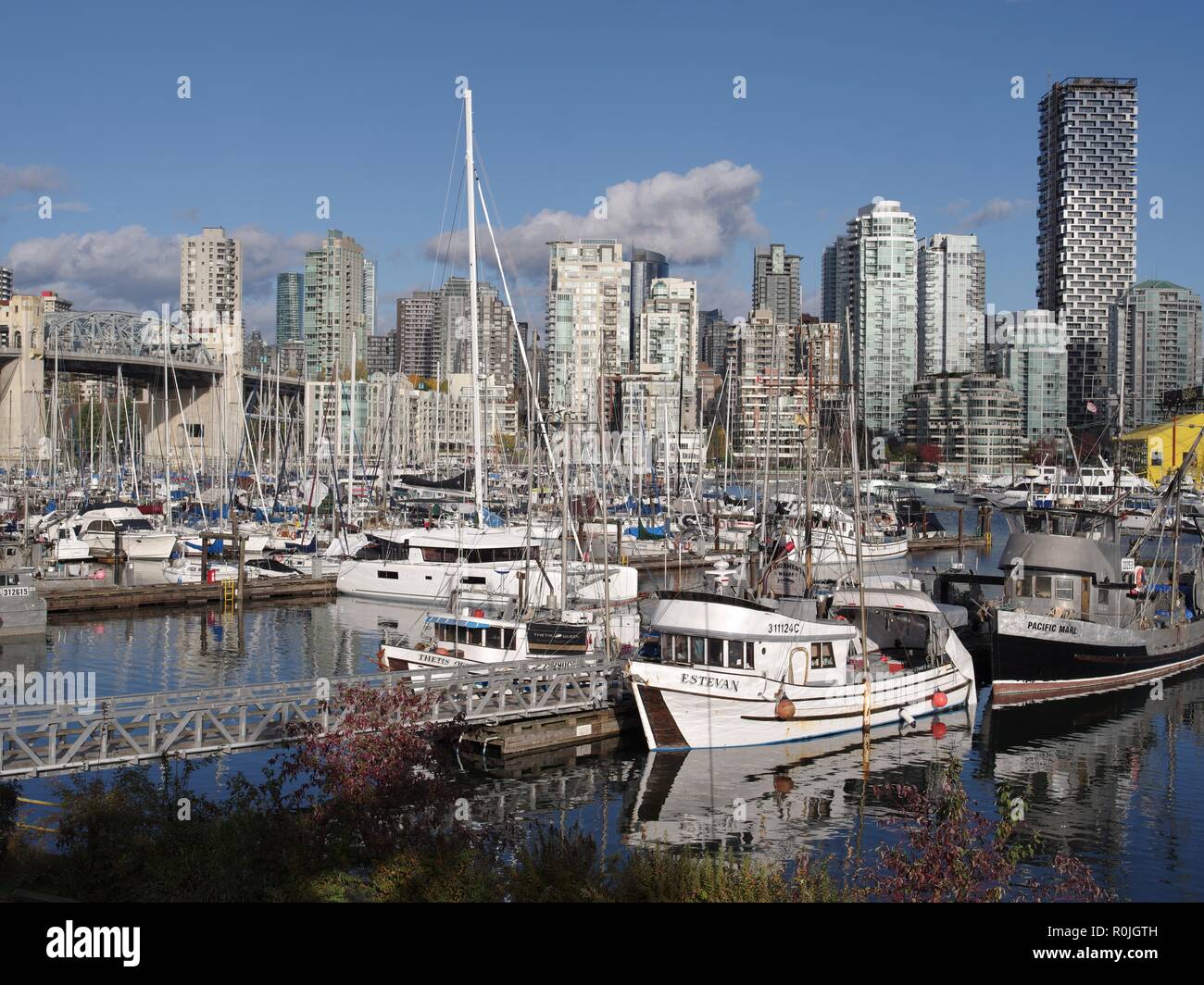 Fisherman Wharf, Vancouver, British Columbia, Canada, Brian Martin RMSF, file di grandi dimensioni Foto Stock