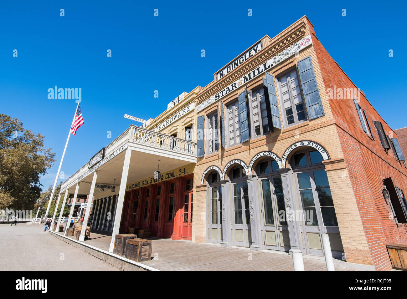 Settembre 22, 2018 a Sacramento / CA / STATI UNITI D'AMERICA - bellissimi edifici storici restaurati in Old Sacramento State Historic Park Foto Stock