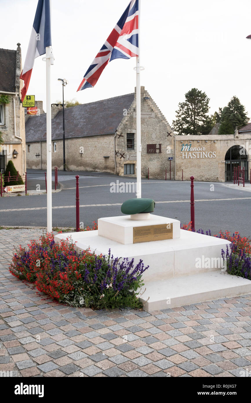 Memoriale al commando No4, Overlord, Benouville, Normandia Foto Stock