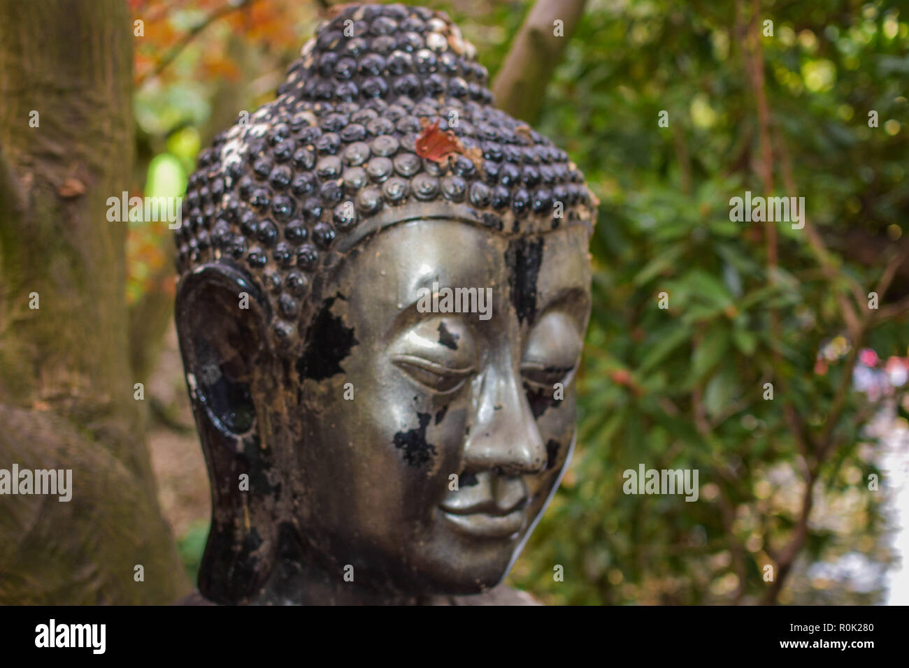 Il Buddha presso il tempio thailandese Foto Stock