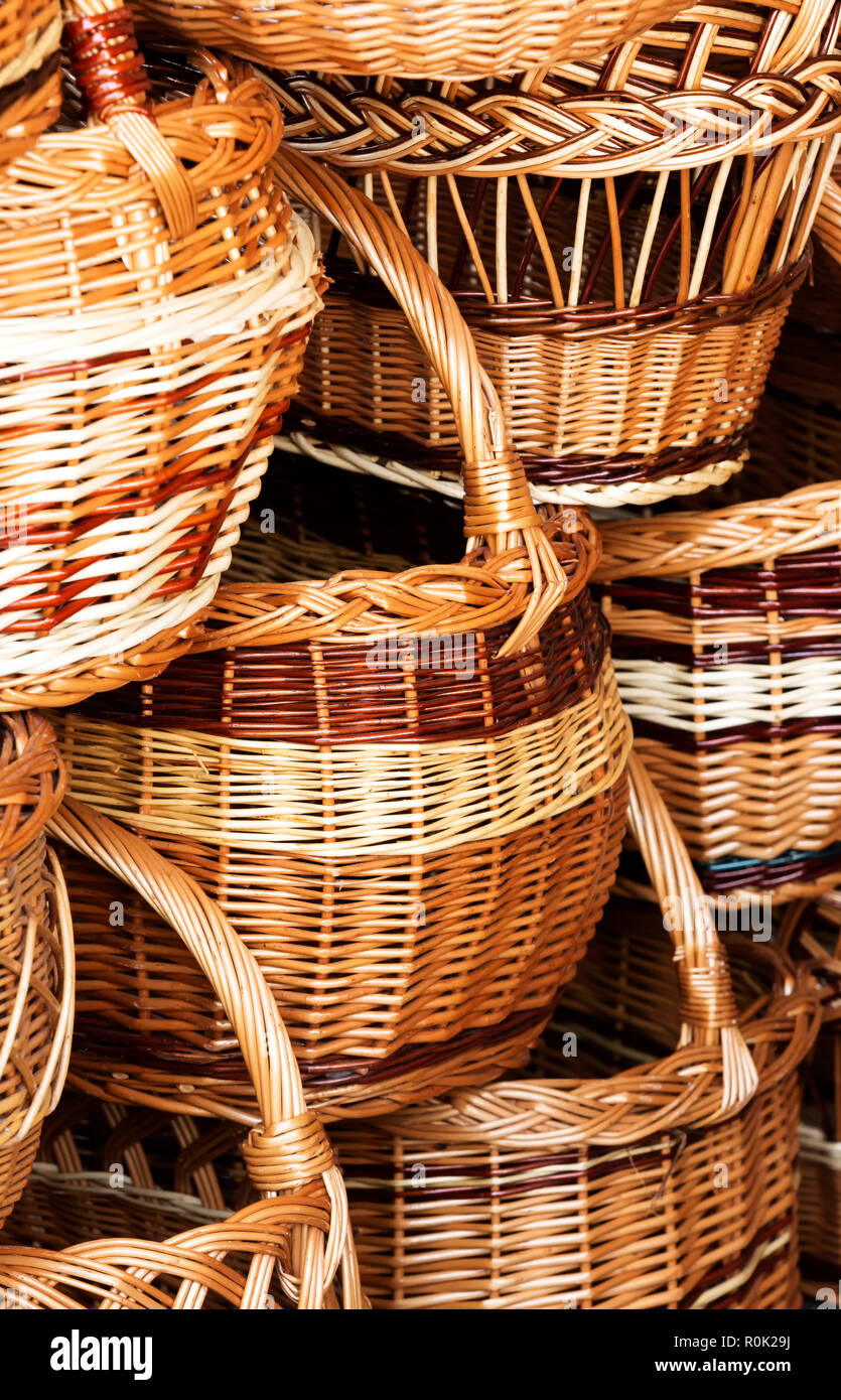 Artigianale di cesti di vimini , Ungheria Foto Stock