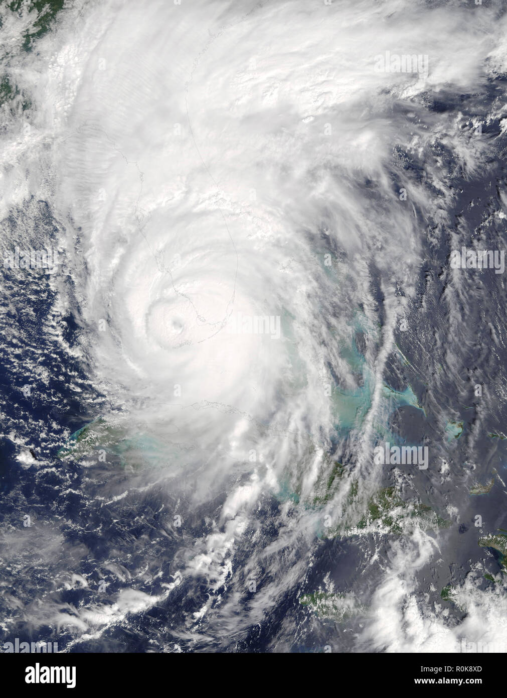Uragano Irma oltre Florida del sud. Foto Stock
