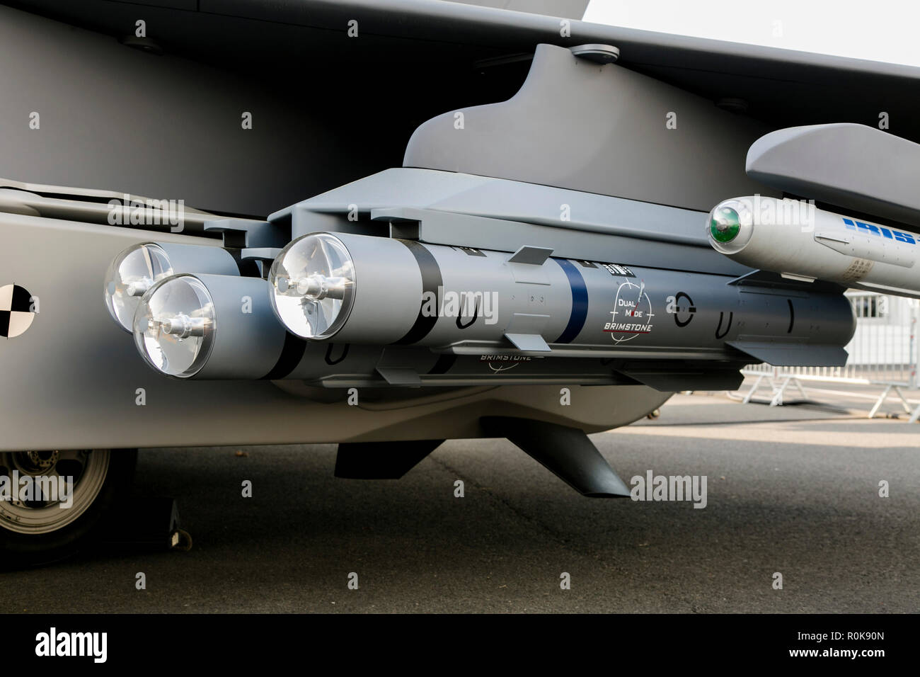 Dual-mode Brimstone missile aria-terra su un velivolo Eurofighter. Foto Stock