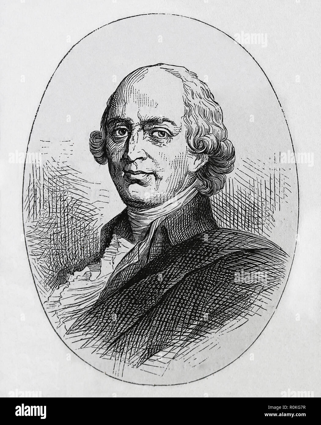 Johann Gottfried Herder (1744-1803). Filosofo tedesco, teologo, poeta e critico letterario. Incisione di germanio, 1882. Foto Stock