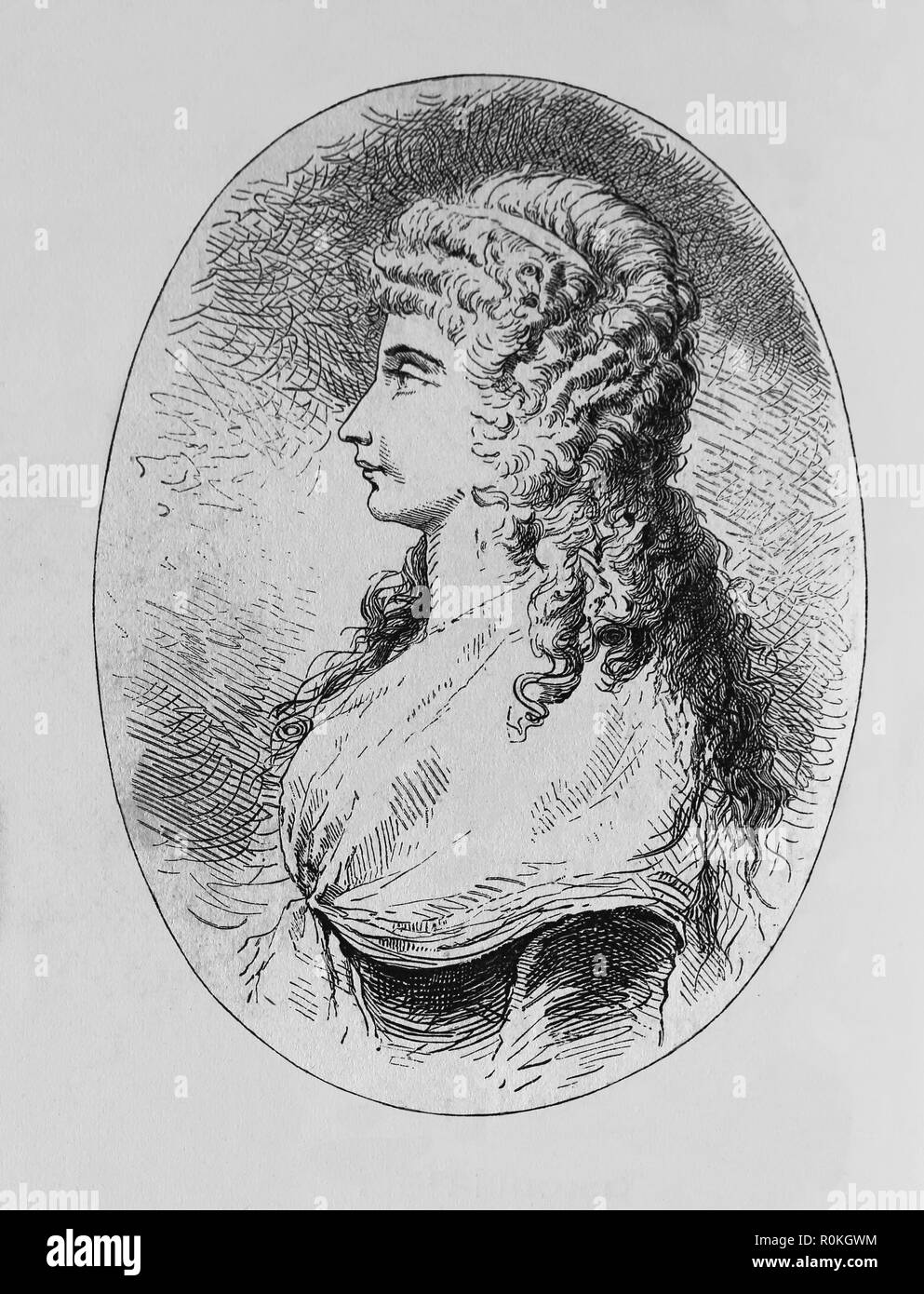 Charlotte von Stein (1742-1827). Dama di corte a Weimar. Un amico vicino a ad entrambi Schiller e Goethe. Foto Stock