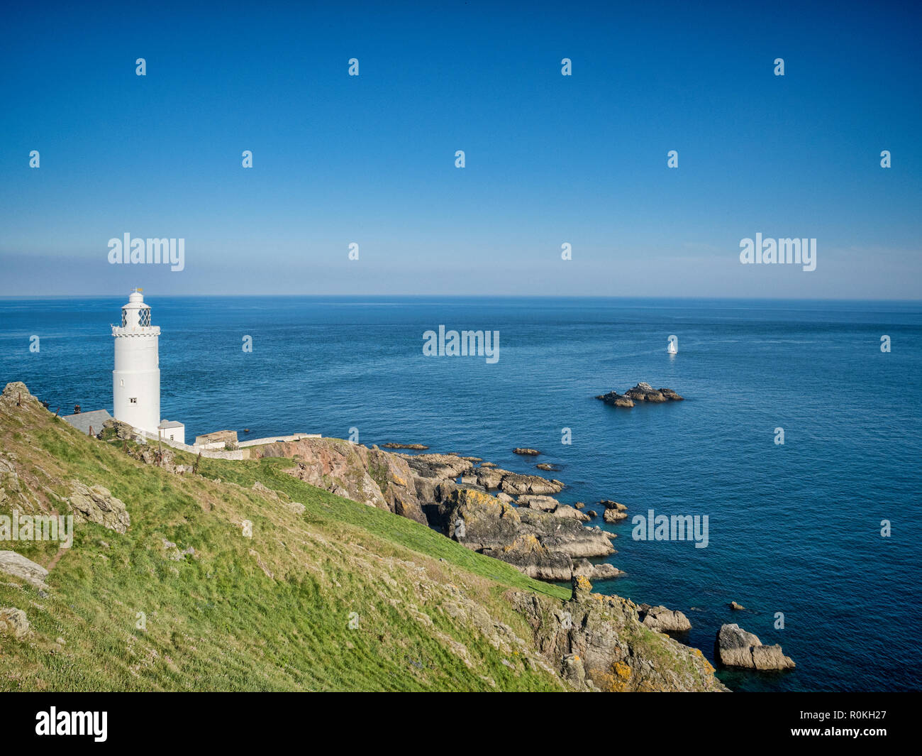 Avviare Point Lighthouse Devon UK Foto Stock